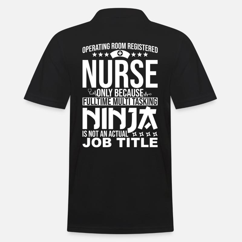 OP Krankenschwester - Männer Poloshirt - Schwarz