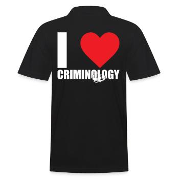 Criminologist Criminology Nutritional information - Men's Polo Shirt - black - Back - Kai (181cm)