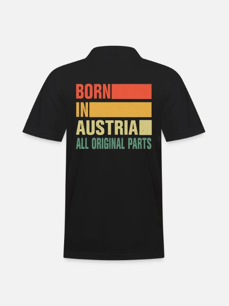 Born in Austria - Men's Polo Shirt - black