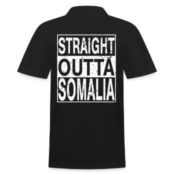 Somalia Straight outta Somalia - Men's Polo Shirt - black - Back - Kai (181cm)