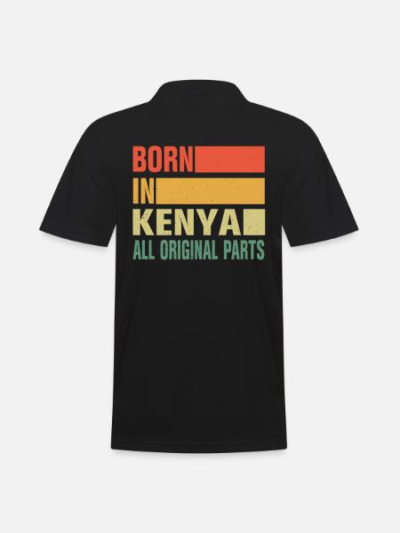 Born in Kenya - Men's Polo Shirt - black