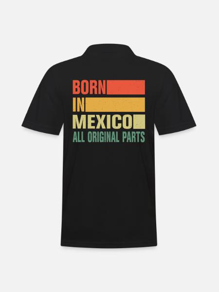Born in Mexico - Men's Polo Shirt - black