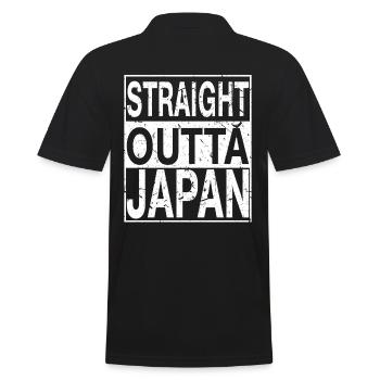 Japan Straight outta Japan - Männer Poloshirt - Schwarz - Hinten - Kai (181cm)