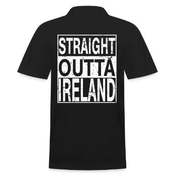 Ireland Straight outta Ireland - Männer Poloshirt - Schwarz - Hinten - Kai (181cm)