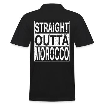 Maroc Tout droit sorti du Maroc - Polo Homme - noir - Dos - Kai (181cm)