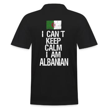 I can not Keep Calm I am Albaner - Männer Poloshirt - Schwarz - Hinten - Kai (181cm)