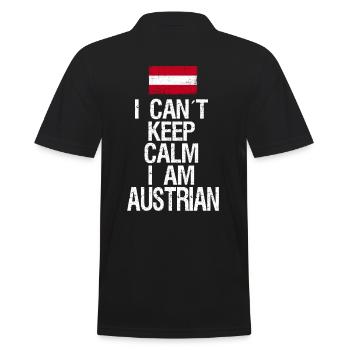 I can not Keep Calm I am Austrian - Men's Polo Shirt - black - Back - Kai (181cm)