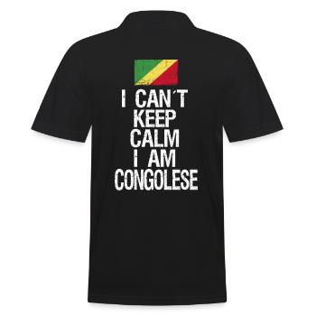 I can not Keep Calm I am Kongolese - Männer Poloshirt - Schwarz - Hinten - Kai (181cm)