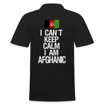 Je ne peux pas rester calme Je suis afghane - Polo Homme - noir - Dos - Kai (181cm)