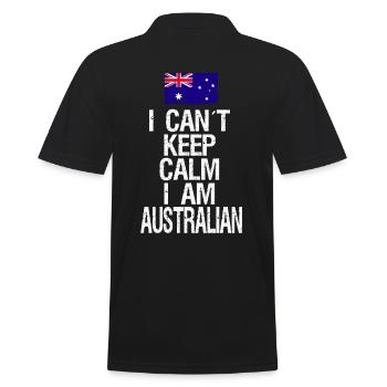 I can not Keep Calm I am Australier - Männer Poloshirt - Schwarz - Hinten - Kai (181cm)