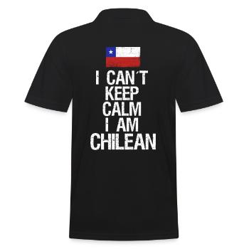 I can not Keep Calm I am Chilene - Men's Polo Shirt - black - Back - Kai (181cm)
