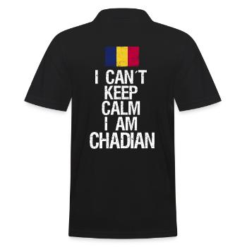 I can not Keep Calm I am Tschader - Men's Polo Shirt - black - Back - Kai (181cm)
