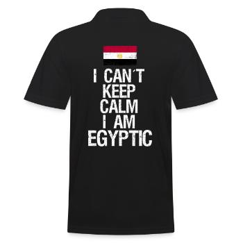 Je ne peux pas rester calme Je suis égyptien - Polo Homme - noir - Dos - Kai (181cm)