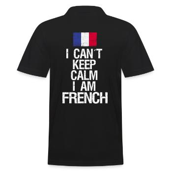 I can not Keep Calm I am Franzose - Männer Poloshirt - Schwarz - Hinten - Kai (181cm)