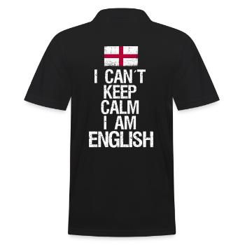 Je ne peux pas rester calme Je suis anglais - Polo Homme - noir - Dos - Kai (181cm)