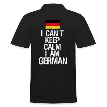 I can not Keep Calm I am Deutscher - Men's Polo Shirt - black - Back - Kai (181cm)