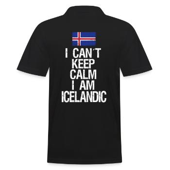 Je ne peux pas rester calme Je suis Islandais - Polo Homme - noir - Dos - Kai (181cm)