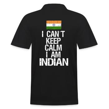 Je ne peux pas rester calme Je suis indien - Polo Homme - noir - Dos - Kai (181cm)