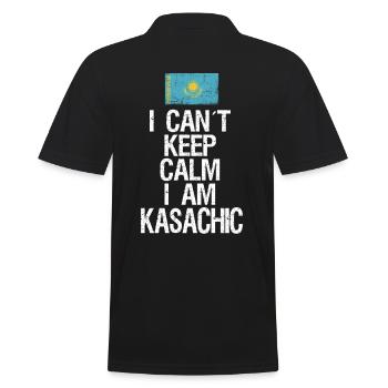 Je ne peux pas rester calme Je suis kazakh - Polo Homme - noir - Dos - Kai (181cm)