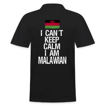 Je n’arrive pas à garder mon calme, je suis le Malawi - Polo Homme - noir - Dos - Kai (181cm)