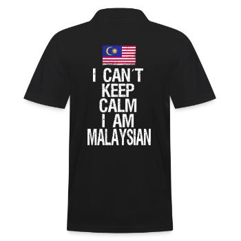 I can not Keep Calm I am Malaysier - Männer Poloshirt - Schwarz - Hinten - Kai (181cm)