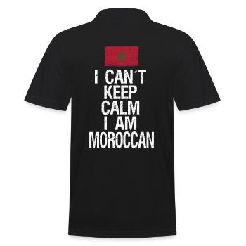 Je ne peux pas rester calme Je suis marocain - Polo Homme - noir - Dos - Kai (181cm)