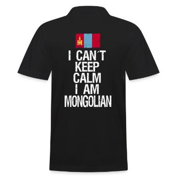 Je ne peux pas rester calme Je suis Mongole - Polo Homme - noir - Dos - Kai (181cm)
