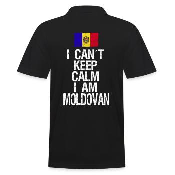 Je n’arrive pas à garder mon calme, je suis moldave - Polo Homme - noir - Dos - Kai (181cm)