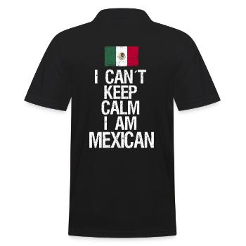 I can not Keep Calm I am Mexican - Men's Polo Shirt - black - Back - Kai (181cm)