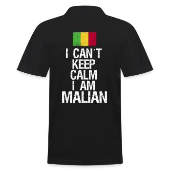 I can not Keep Calm I am Malier - Men's Polo Shirt - black - Back - Kai (181cm)