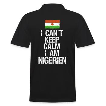 I can not Keep Calm I am Nigrer - Men's Polo Shirt - black - Back - Kai (181cm)