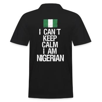 I can not Keep Calm I am Nigerian - Men's Polo Shirt - black - Back - Kai (181cm)