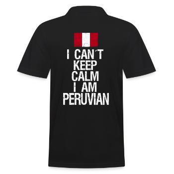 I can not Keep Calm I am Peruaner - Männer Poloshirt - Schwarz - Hinten - Kai (181cm)