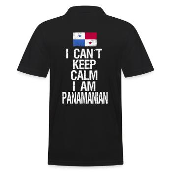 I can not Keep Calm I am Panamese - Männer Poloshirt - Schwarz - Hinten - Kai (181cm)