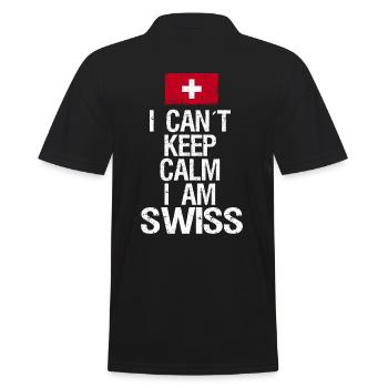 I can not Keep Calm I am Schweizer - Men's Polo Shirt - black - Back - Kai (181cm)