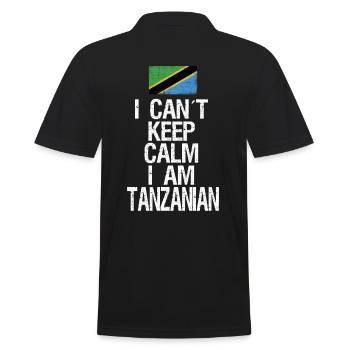 Je ne peux pas rester calme Je suis tanzanien - Polo Homme - noir - Dos - Kai (181cm)
