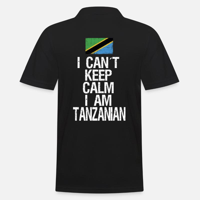 I can not Keep Calm I am Tansanier - Männer Poloshirt - Schwarz
