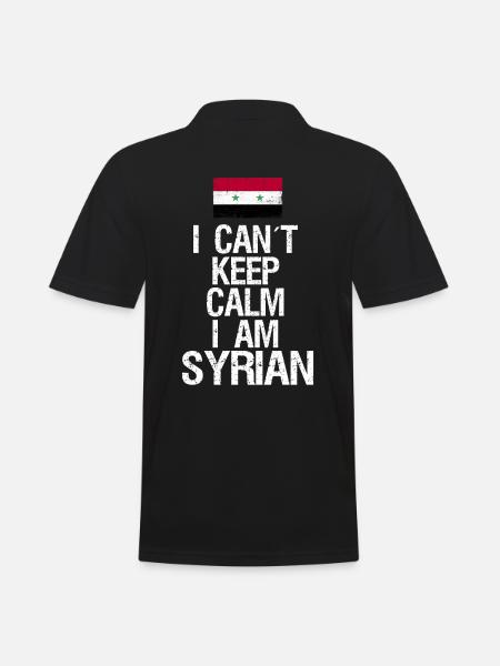 I can not Keep Calm I am Syrier - Männer Poloshirt - Schwarz