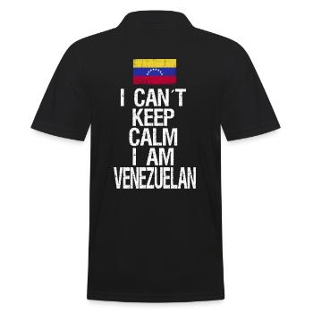 I can not Keep Calm I am Venezolaner - Männer Poloshirt - Schwarz - Hinten - Kai (181cm)