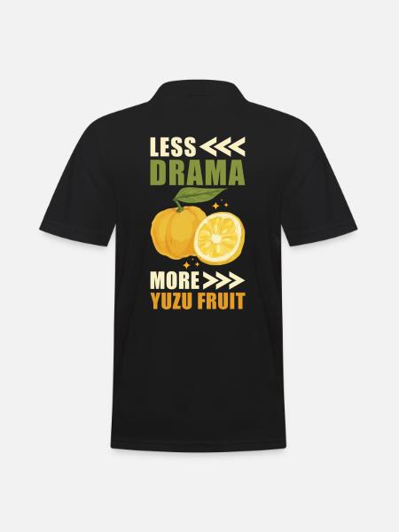 Yuzu Fruit Saying - Men's Polo Shirt - black