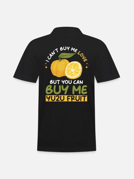 Yuzu Fruit Saying - Men's Polo Shirt - black