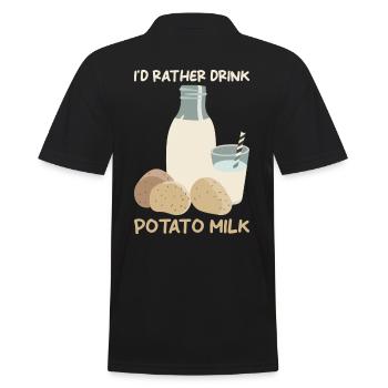 Dicton sur le lait de pomme de terre - Polo Homme - noir - Dos - Kai (181cm)