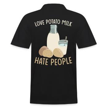 Dicton sur le lait de pomme de terre - Polo Homme - noir - Dos - Kai (181cm)