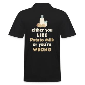 Dicton sur le lait de pomme de terre - Polo Homme - noir - Dos - Kai (181cm)