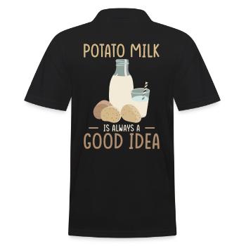 Dicton sur le lait de pomme de terre - Polo Homme - noir - Dos - Kai (181cm)