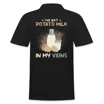 Dicton sur le lait de pomme de terre - Polo Homme - noir - Dos - Kai (181cm)