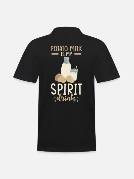 Potato milk saying - Men's Polo Shirt - black