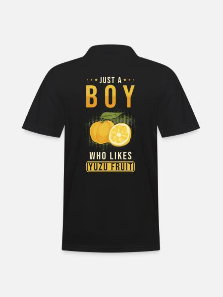 Yuzu Fruit Dicton - Polo Homme - noir