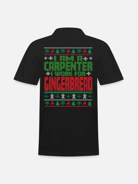 Carpenter Christmas Saying - Men's Polo Shirt - black