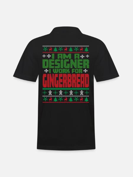 Designer Christmas Saying - Men's Polo Shirt - black